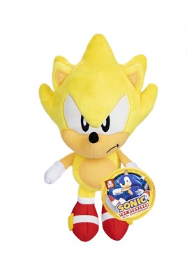 Sonic The Hedgehog 9'' Super Sonic Plush Toy Figure Yellow by Jakks Pacific, NEW