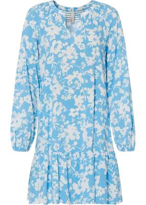 Neu Tunika-Kleid aus nachhaltigem Material Gr. 46 Lichtblau Mini Freizeit-Dress