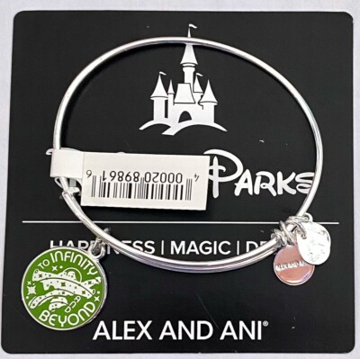 Disney ALEX AND ANI Toy Story Buzz Lightyear To Infinity Silver Bangle Bracelet