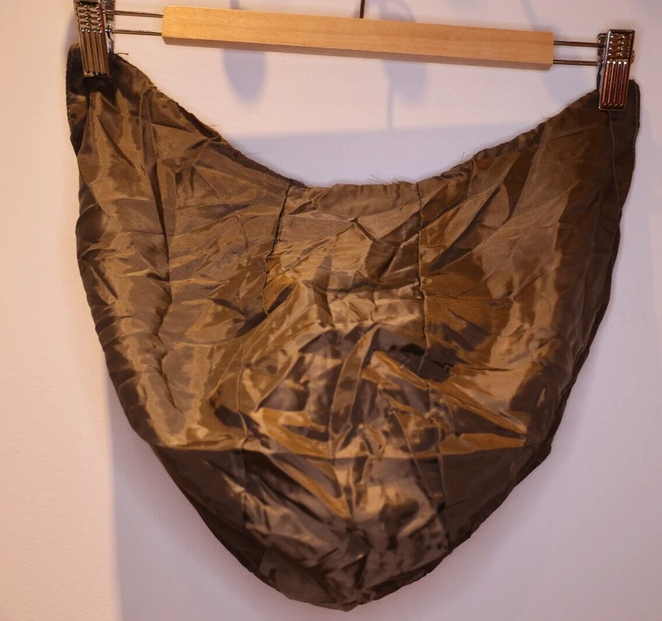 Kapuze zum Annähen dünner Stoff braun khaki einfarbig *** Stoffrest - Bild 2 von 4