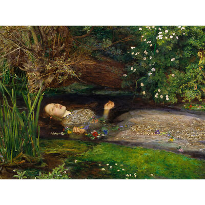 John Everett Millais Ophelia Kurz Kunstplakat großer Druck 46x61 cm