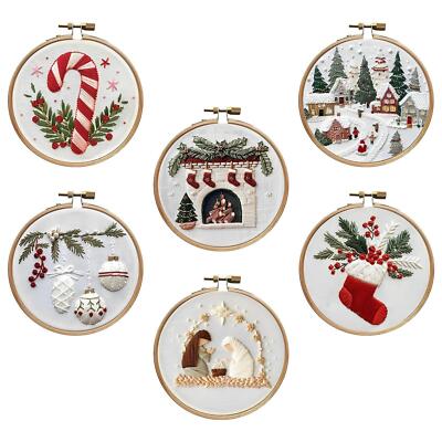 Weihnachten Stickset DIY Nadelspitzen Set Bastelset für Erwachsene Anfänger
