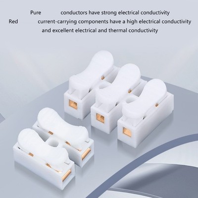 55pcs Secure 2 Wire Terminals Block Flame Retardant Stable Power Contacts