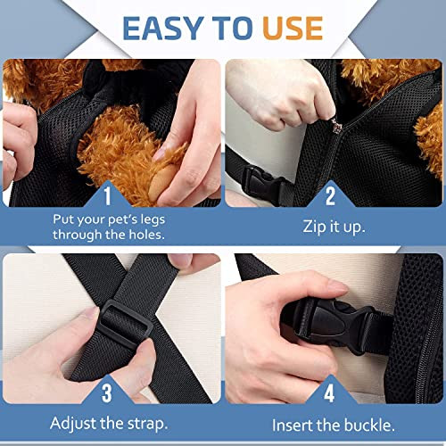 Pet Dog Carrier Backpack Adjustable Dog Front Medium (Pack of 1) A-Black - Picture 5 of 7