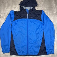 Columbia Sportswear Jacket Youth Kids Large 14/16 Blue Windbreaker Rain Hooded
