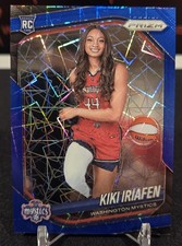 2025 Panini Prizm WNBA Kiki Iriafen #149 Blue Velocity Prizm (RC) Mystics 