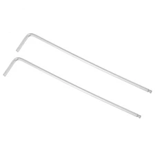 2pcs 3/32" Ball End Hex Key Wrench L Shaped Long Arm 40Cr Repairing Tool SAE