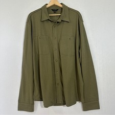 NEW Banana Republic Men's XXL Slim Fit Olive Green Casual Button Up Long Sleeve