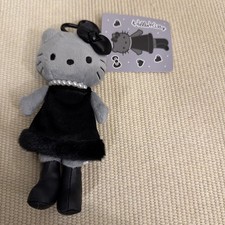 Sanrio Hello Kitty Black Dress Style Up Mascot Plush Keychain Chic Kawaii
