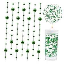  30 Pcs Artificial Floating Pearls for Vases Faux Pearl Beads String for Green