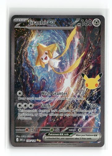 Jirachi ex [30C - 155/128] SIR Holofoil NM ME: 30th Celebration
