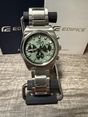 Casio Edifice EFB-730D-3AV Green Dial Sapphire Chronograph 40mm New In Box