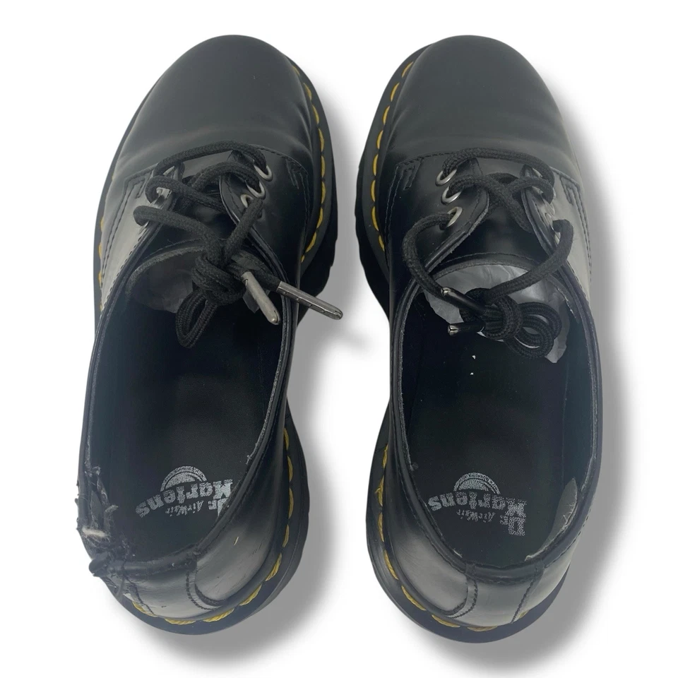Zapatos Oxford Dr Martens EE. UU. Damas Talla 6 1461 Cuádruple Negro Plataforma Golpeada Foto 2 de 4