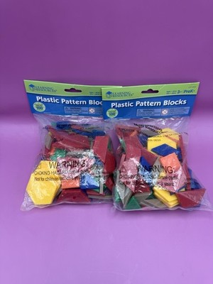 Learning Resources Mini-Set Pattern Blocks: 0.5 cm LER 0634from JP Lot of 2