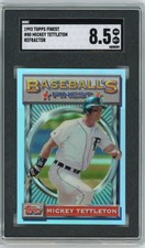 1993 TOPPS FINEST REFRACTOR #80 MICKEY TETTLETON GRADED SGC 8.5 NM-MT+