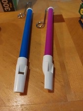 2 Pack Slide Whistle Musical Instrument Toy Set For Kids Adults Blue Purple