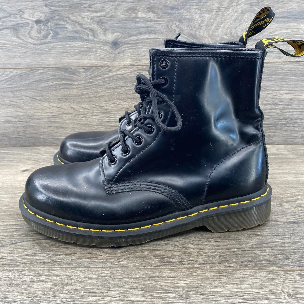 Dr Martens 1460 Patent Smooth Leather Boots Men Size 8 Black Lace Up 1460 Mono Patent Leather Lace Up Boots in Black | Dr. Martens main image 3