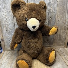 Vintage 1973 R. Dakin Jointed Brown Teddy Bear 12" Seated