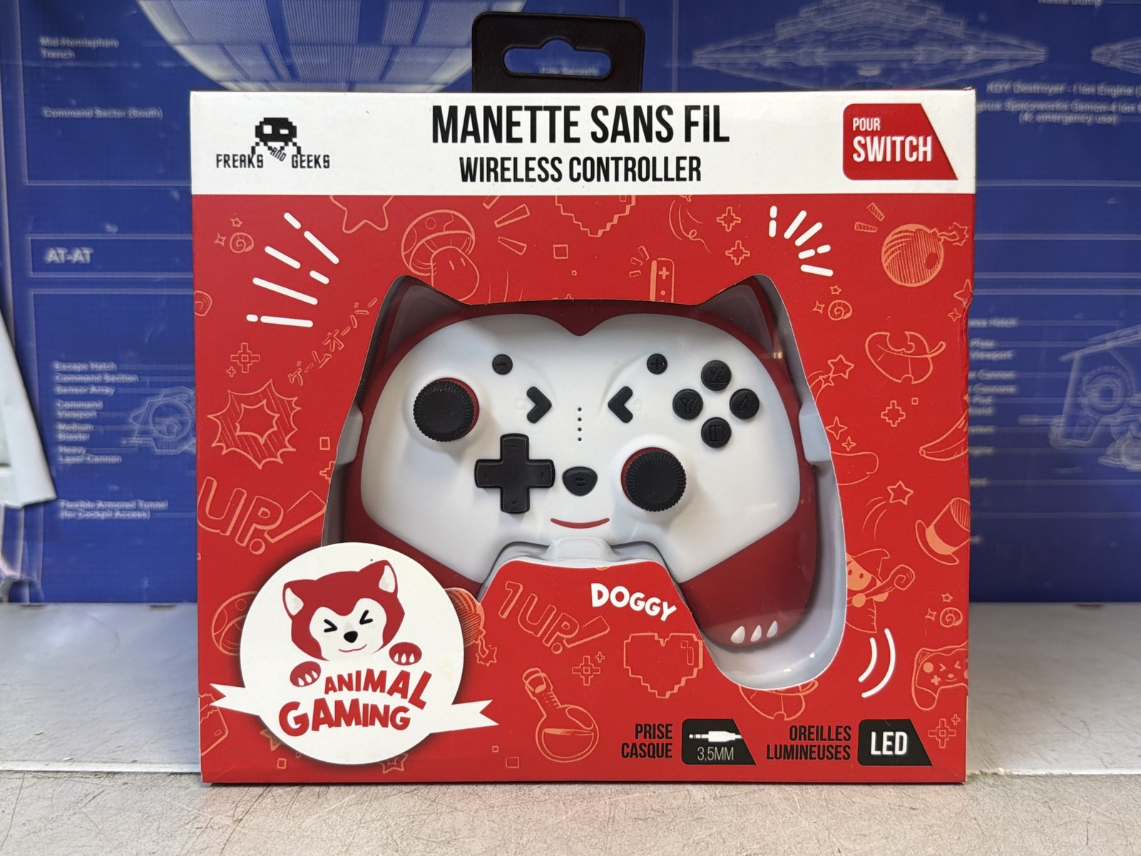 Freaks and Geeks Doggy Wireless Controller manette Switch ergonomique anti fatigue