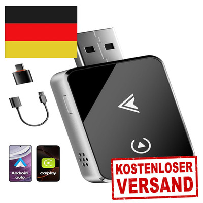 Wireless Carplay Adapter 2in1 USB TypeC Wireless Stable Connection No Delay