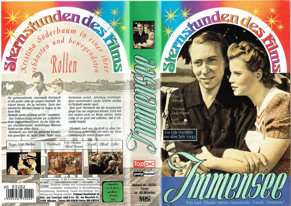 (VHS)  Videokassette - Immensee - Kristina Söderbaum, Carl Raddatz, Paul Klinger - Bild 1 von 2