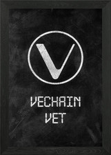 VeChain VET Framed Wall Art Poster Canvas Print Picture