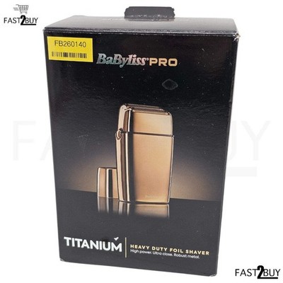 BaByliss PRO Titanium Foil Shaver Rasierer Akku Gold Herren Bart
