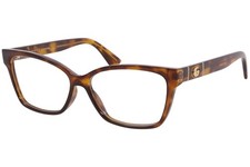 Gucci GG0634O 002 Eyeglasses Women's Havana Full Rim Rectangle Shape 55mm