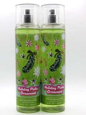 BATH & BODY WORKS HOLIDAY PICKLE ORNAMENT FRAGRANCE MIST 8 FL OZ (LOT OF 2 PCS)