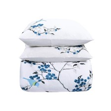 Cherry Garden Cotton 200 Thread Count Duvet Cover Set, Comforter Cover, Bed E...