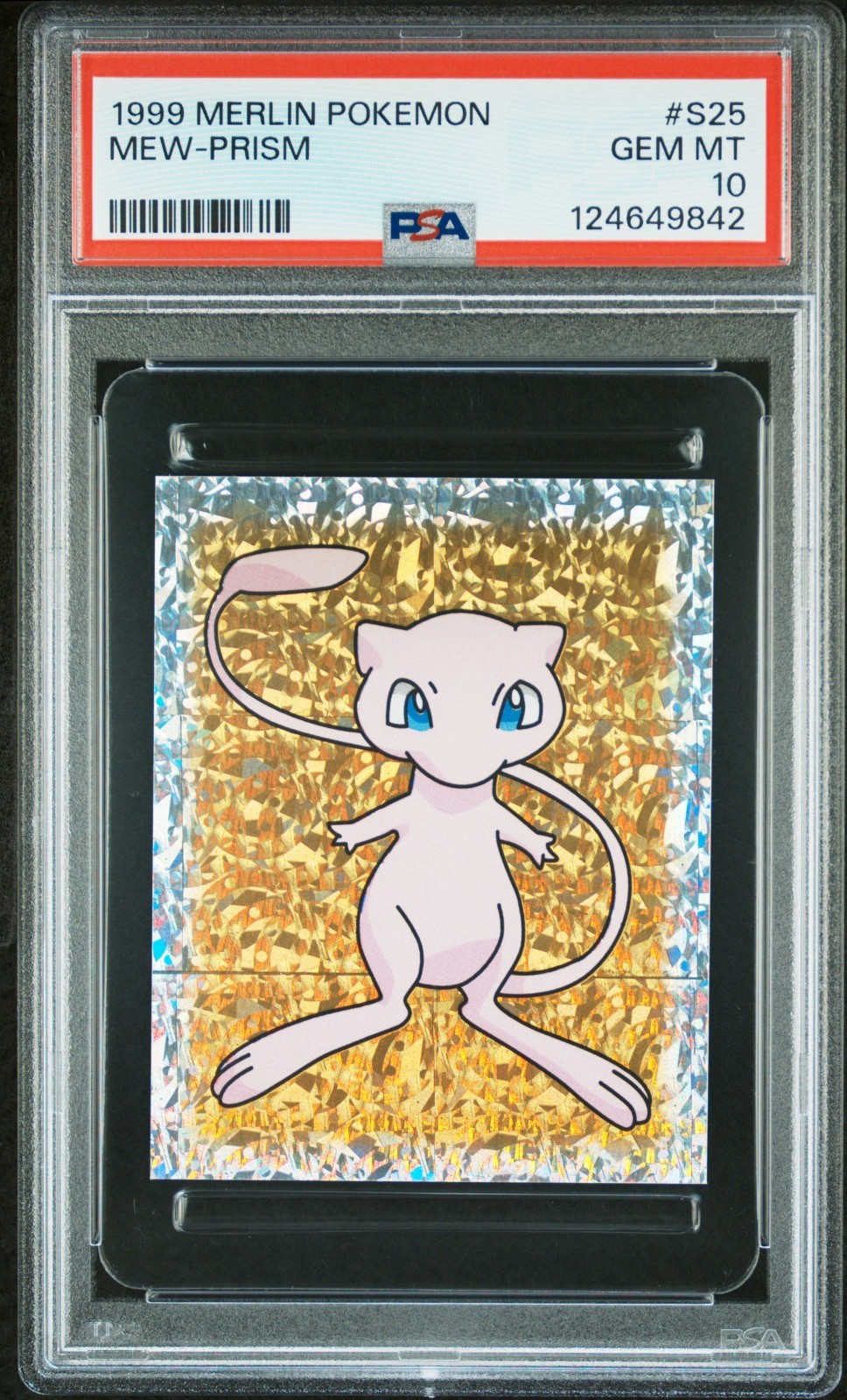 PSA 10 GEM MINT 1999 Merlin Pokemon Mew - Prism S25