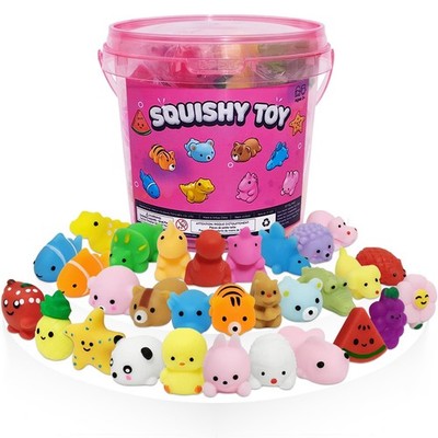 AFKLMNE 30 Pack Mochi Squishy Toys, Cute Mini 1 to 2 inches, Multi Color