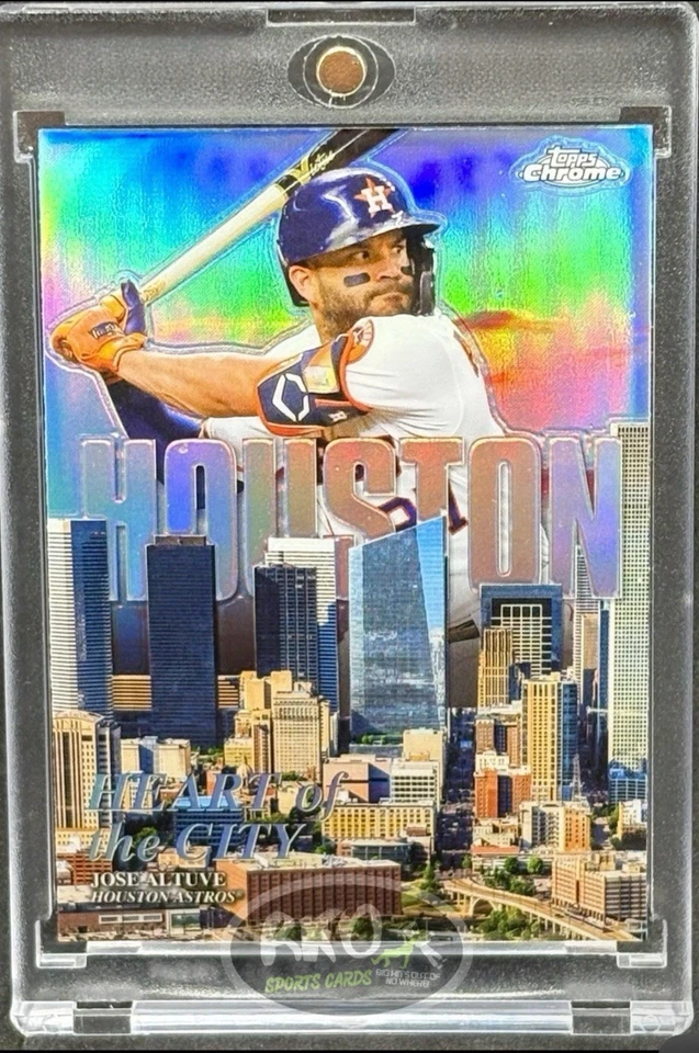 Jose Altuve RARE CITY REFRACTOR INVESTMENT CARD SSP TOPPS CHROME MVP MINT - Image 4 of 4