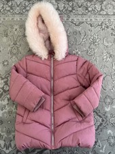 M&S Girls Coats 3-4 Years Pink Ears Sparkly Long Sleeve