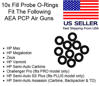 10-Pack Fill Probe O-Ring Seals For AEA HP Max, Megalodon, SS Plus, Zeus & More