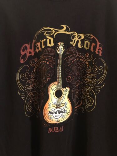 Hard Rock Café Dubai Black&Orange Men’s Med Long-Sleeve T-Shirt - Afbeelding 1 van 9