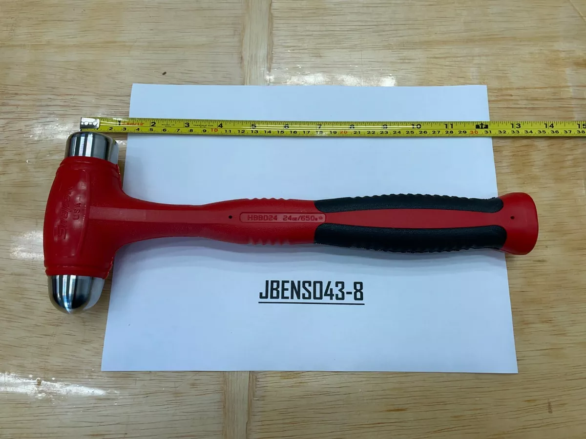 Snap on Tools USA NEW RED 24oz 650g Soft Grip Dead Blow Hammer HBBD24