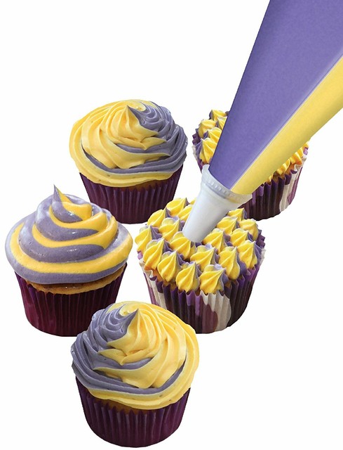 10 X Disposable Plastic Piping Icing Dual Bags Pastry Decorating