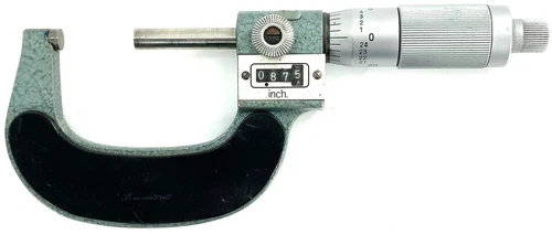Mitutoyo 193-212 Digit Outside Micrometer, Friction Thimble, 0”-1" .0001” Range