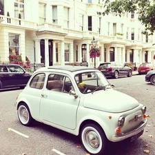 Fiat 500/Seat 600/Austin mini cooper 12" White Wall Portawall set of 4