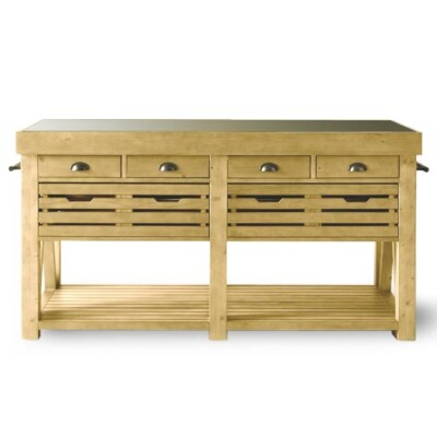 XXL Kücheninsel Teak Outdoor Rudo 177 cm studio-THP A-grade Teakholz