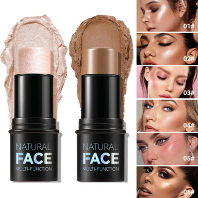 Face Blush Brightening Concealer Stick Contour Bronzer Highlighter Glow   
