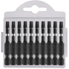 10pc T25 Impact Torx Bit Set 2" Power Screwdriver Drill Bits Star 1/4" Hex Shank