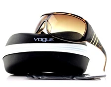RARE New Genuine VOGUE Brown Havana Sheild Crystals Sunglasses VO 2509SB 157813