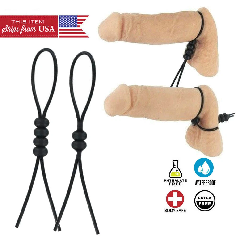Bead Adjustable Cock Ring CBT Penis Ball Lasso Tie Sex Toy Erection  Enlarger US | eBay