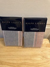NIP Ralph Lauren Oakview Essex Red Multi Standard Pillow Shams Pair