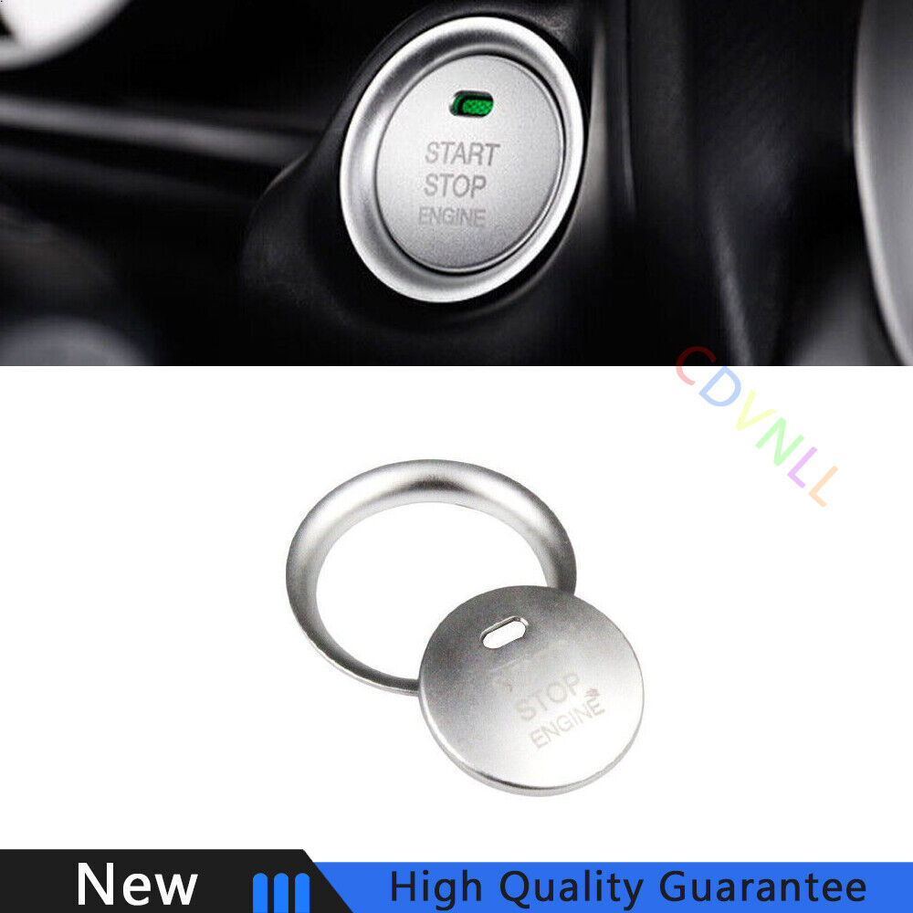 Cubierta de interruptor de arranque con un solo clic de aluminio plateado para Mazda 6 Atenza 2014-2016