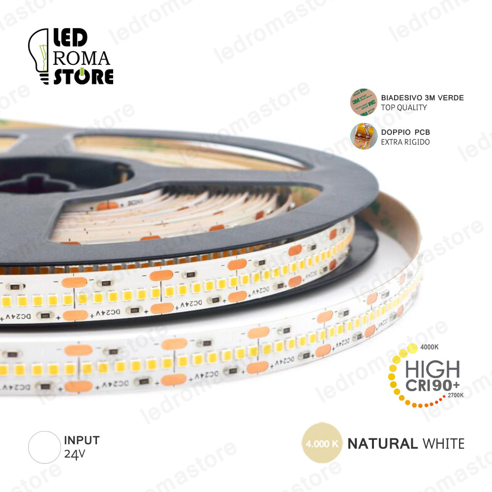 Striscia LED 2216 24V 4000K: 1500 LED per Integrazione Domotica Pro