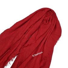 New PREMIUM Quality Crinkle Crimp Plain Maxi Scarf Hijab Shawl Wrap Headscarf UK