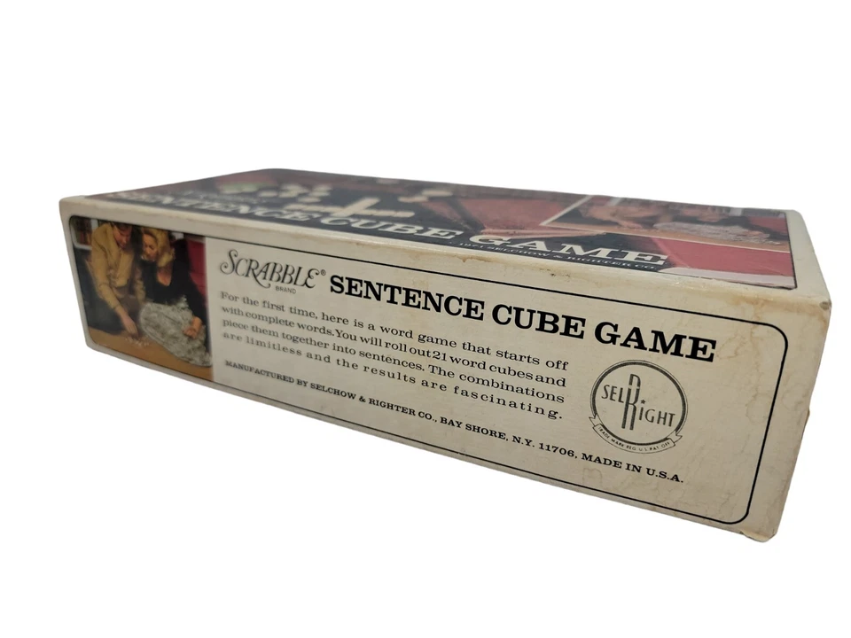 Vintage 1971 Scrabble Sentence Cube Game Selchow & Righter - Image 3 of 4